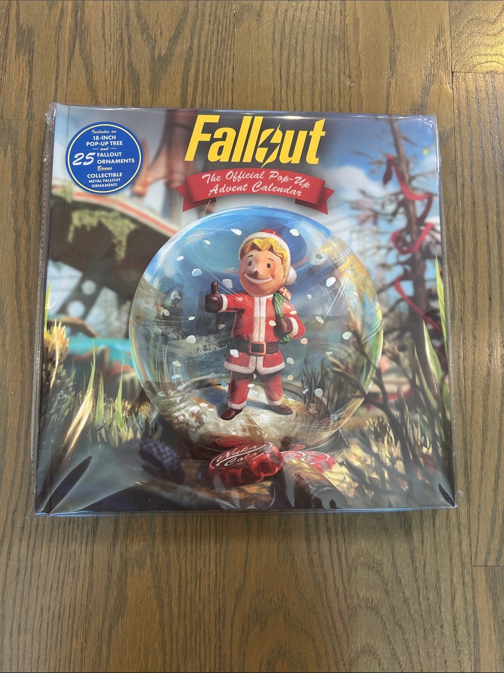 Fallout Pop-Up Advent Calendar with Vault Boy Snow Globe Art - Blue/Red
